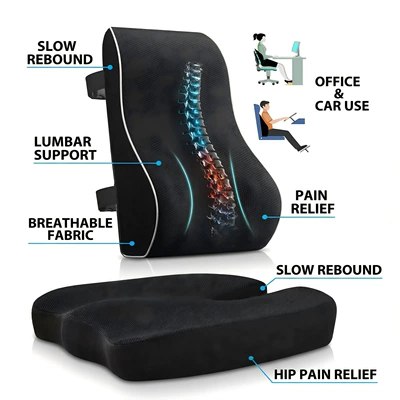 Waist support memory foam car lumbar