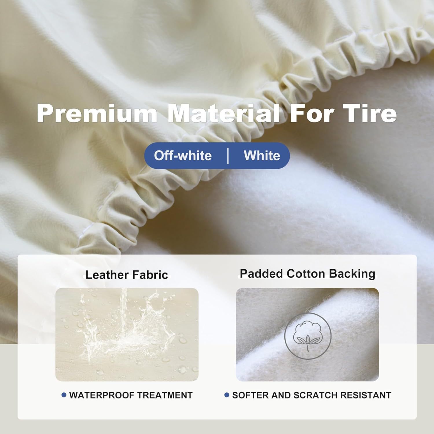 For RV Tire Cover Black Spare Tire Cover PVC Leather White Wheel Tire Cover Tire Protective Cover