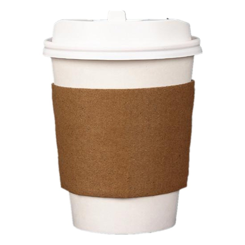 Taza de papel Kraft engrosada desechable con aislamiento térmico Taza de café Taza de papel Taza de leche Papel de aislamiento térmico 100