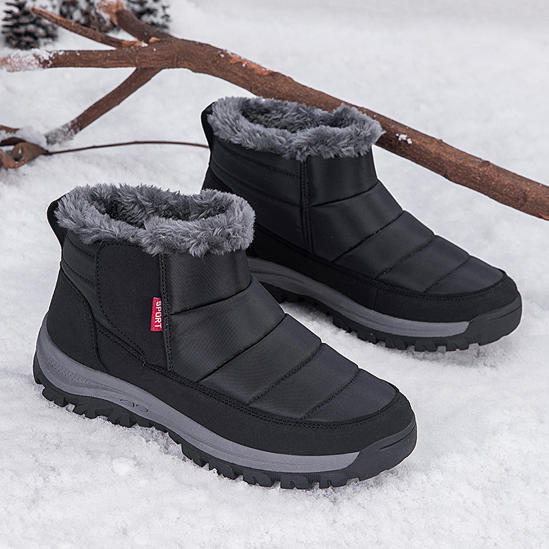 Zapatos de algodón para ancianos en invierno, botas de nieve del noreste, botas de algodón deportivas, botas de algodón al por mayor para personas de mediana edad y ancianos