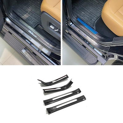 Suitable for 26 Models of Chery Icar V27 Threshold Strips, Modified Welcome Pedals, Trunk Rear Guard Plate, Tailgate Protection (Dekorativ pedal başlıqları) - hollow-model-4-pieces-of-inner-sill-abs-carbon-fiber-pattern-applicable-to-2026-icar-v27