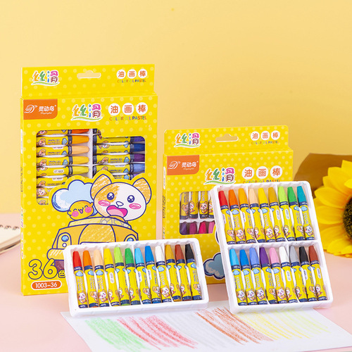 12 colors 18 colors 24 colors 36 colors oil pastels cartoon primary school students stationery prizes art graffiti painting crayons wholesale