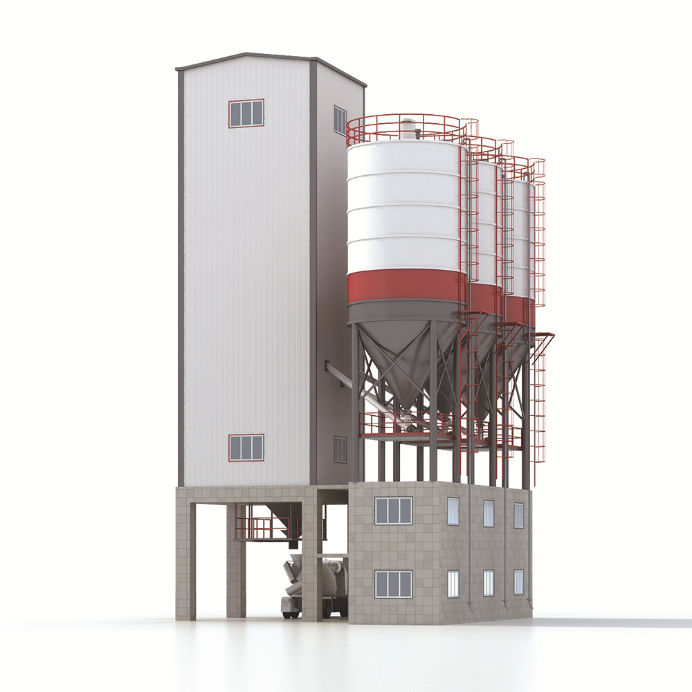 厂家直销HLS120搅拌站搅拌楼 双卧轴强制式搅拌 HZS50型号搅拌机