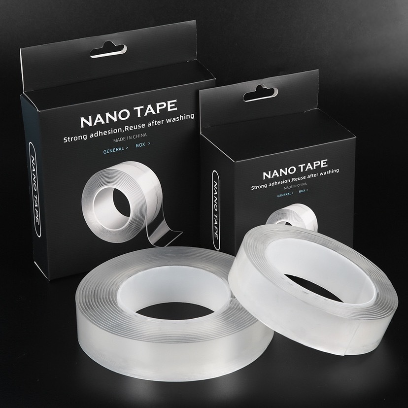 Nano de alta viscosidad adhesivo de doble cara transparente sin marcas nano de silicio de goma magnética de sonido nano cinta adhesiva fuerte adhesivo fuerte