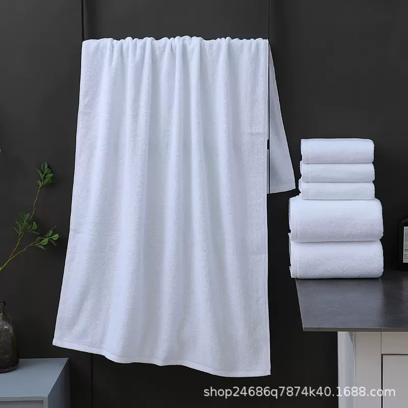 厂家批发酒店毛巾浴巾套装吸水不掉毛民宿宾馆美容院可定logo商用