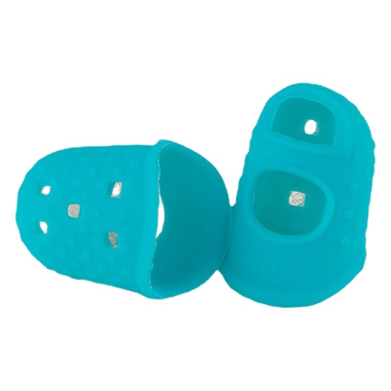 Guitarra de La Manga del dedo folk guitarra acústica de silicona de La Manga del dedo anti-dolor antideslizante de la manga de protección práctica de la cadena de dedo protector