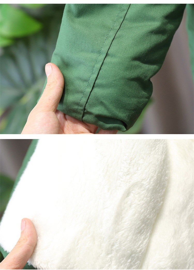 Kinderkleidung Kinder Militärmantel mit Baumwolle und dicker warmer mittlerer und langer Winterkleidung Retromantel Netz Promi-Baumwollmantel mit Samt_voghion.com