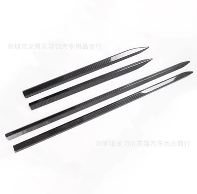 Car Anti-Collision Strip Protection Decorative Qapı və bamper qoruyucu zolaqlar - carbon-fiber-black-4-pack