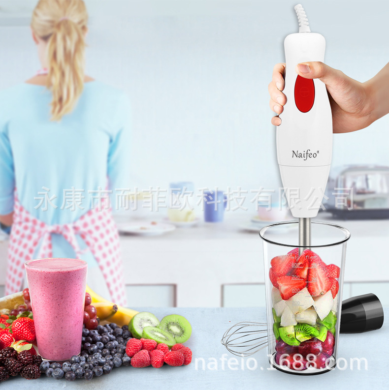 Factory Direct Sales European Standard Handheld Household Cooking Stick Cooking Machine Egg Beater Juice Machine Milkshake Rice Noodle Mixing Machine