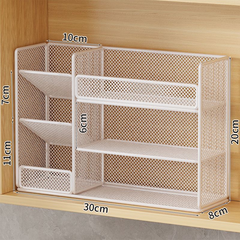 White three-layer-narrow cabinet storage