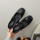 Simple Black Style Soft Bottom Soft Tape Slippers
