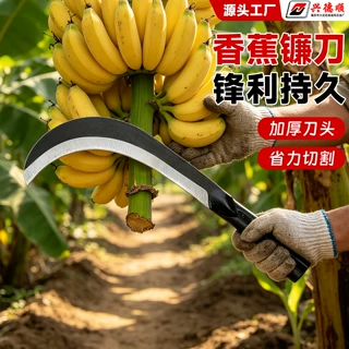 割香蕉专用刀大号柳叶刀收割槟榔户外农用弯刀两用手工镰刀厂家