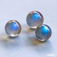 灰月光散珠拉长石圆珠蓝月光单珠多宝手链男女饰品配件时尚送礼物