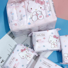 KT cat wet wipes 20 pumps portable small package of wet wipes children's disposable hand and mouth cleaning wipes baby wipes