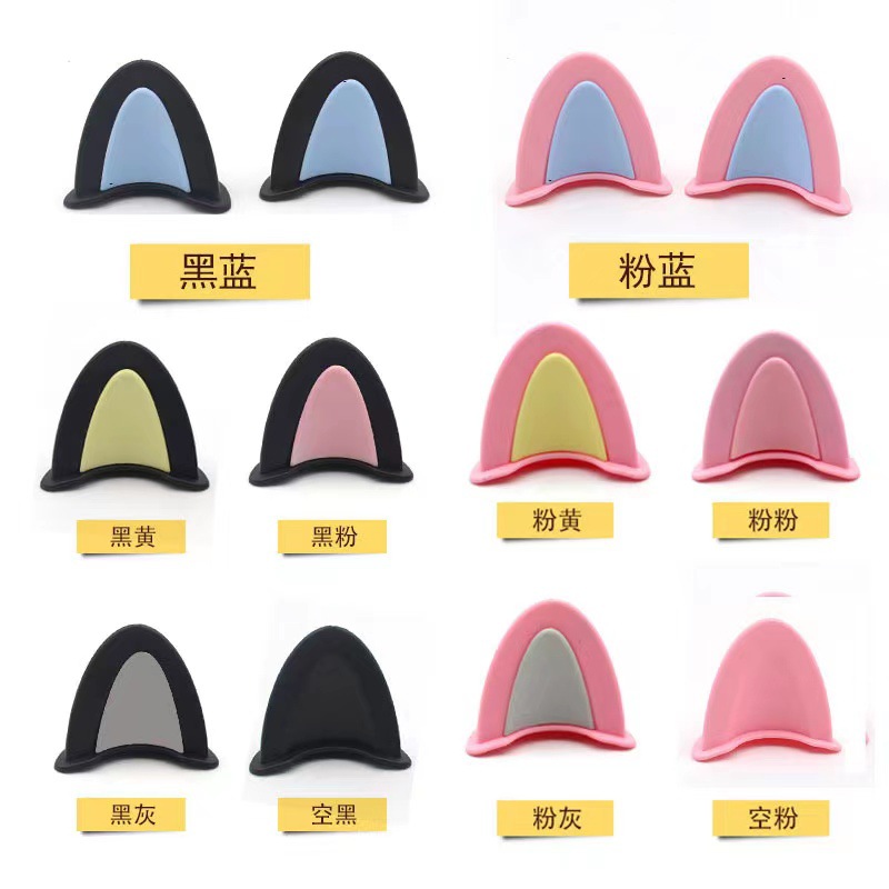 摩托车电动头盔装饰猫耳朵兔耳朵配饰可爱通用外贴安全帽牛角触角 摩托车电动头盔装饰猫耳朵兔耳朵配饰可爱通用外贴安全帽牛角触角