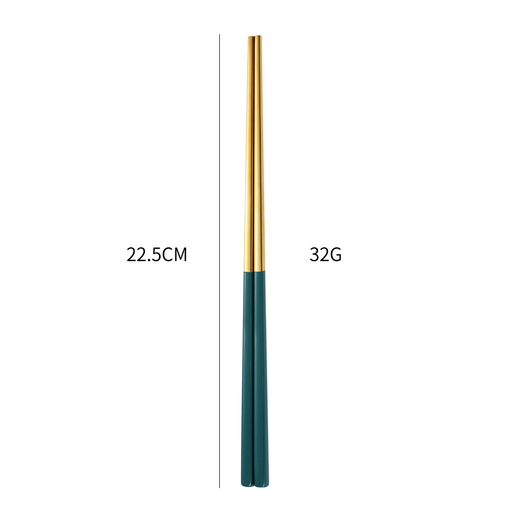 23cm 사각 젓가락 [그린 골드]]