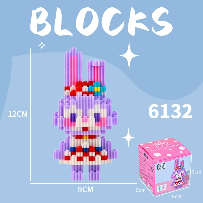 Cartoon Building Block Toy Set, Mini Constructor Doll, 9×9×9 cm, Assorted Character Designs
