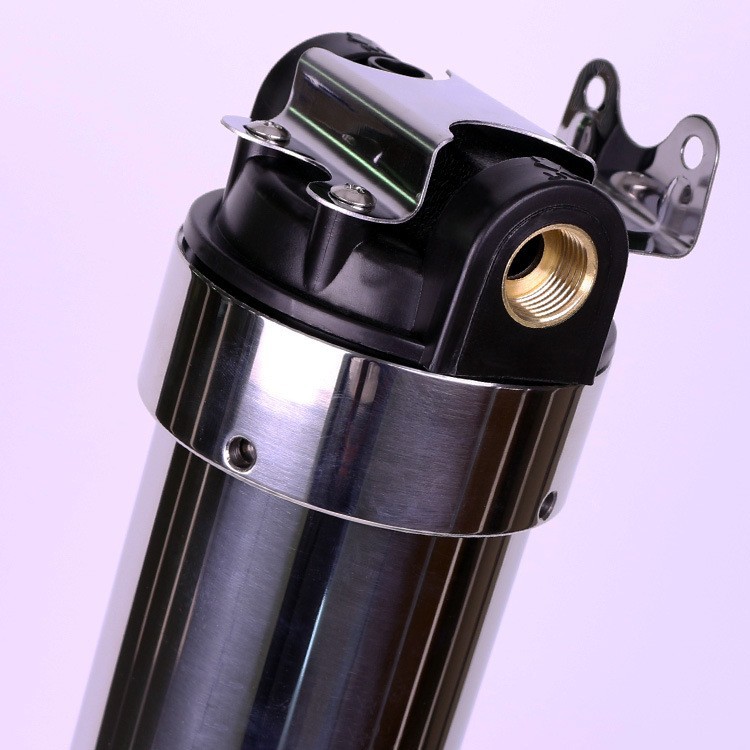 Cartucho de filtro del acero inoxidable de la categoría alimenticia 304 de la botella de filtro del acero inoxidable de 10 pulgadas 4 puntos 6 puntos cáscara semi-inoxidable del filtro de los dientes de cobre de 1 pulgada