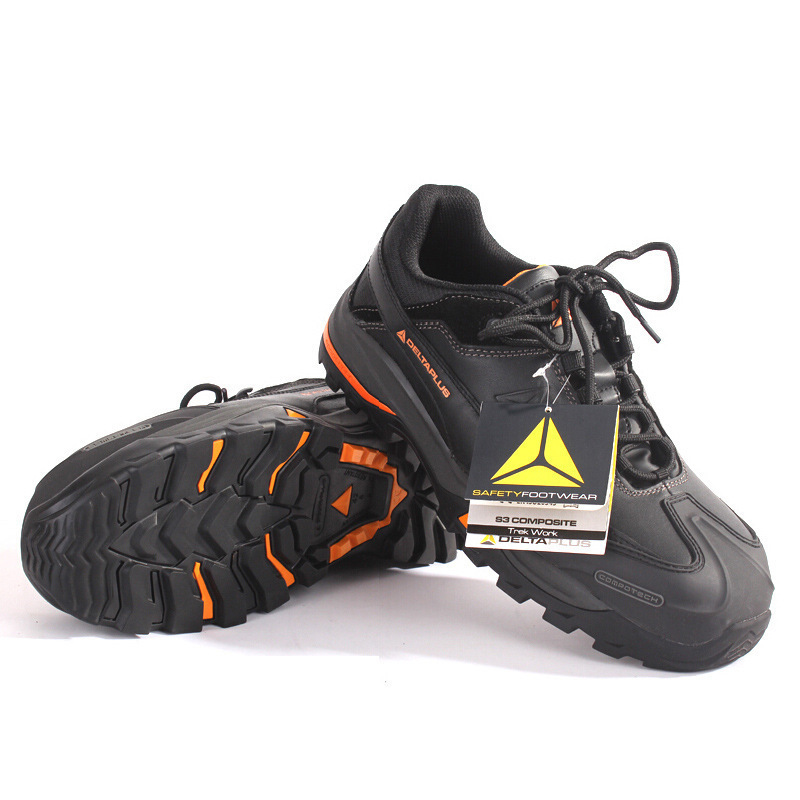 代尔塔301335防砸防刺穿耐油酸碱耐磨防滑钢头低帮劳保鞋