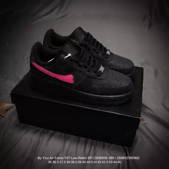 Putian AF1 Sneakers Black and White Stardust Air Force Unisex Skate Shoes Low Top Versatile Campus Style Casual Athletic Shoes