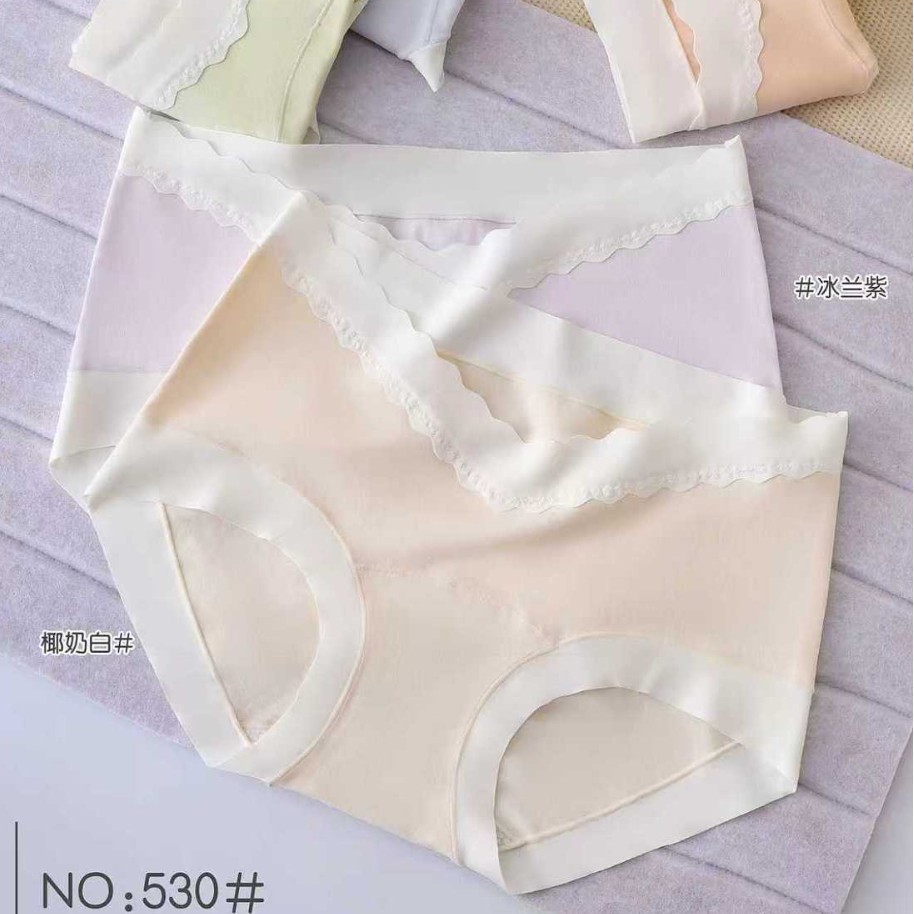 An530 Maternity Underwear Rc Cotton High-Waisted Seamless Maternity Support Pants Women's Underwear Cross V-Waist