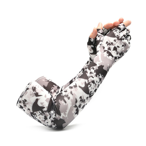 Fishing Sun Protection Arm Sleeves for Men, Arm Guard Sleeve for Summer, Ice Silk Sleeve for Driving and Cycling, Reduced Slippage and Cooling Half-Finger Gloves