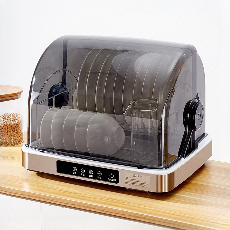 2025 Model Disinfection Cabinet for Home Use, Small Tabletop Uv Sterilizer for Bowls and Chopsticks, No-Drain Disinfection and Drying Cabinet