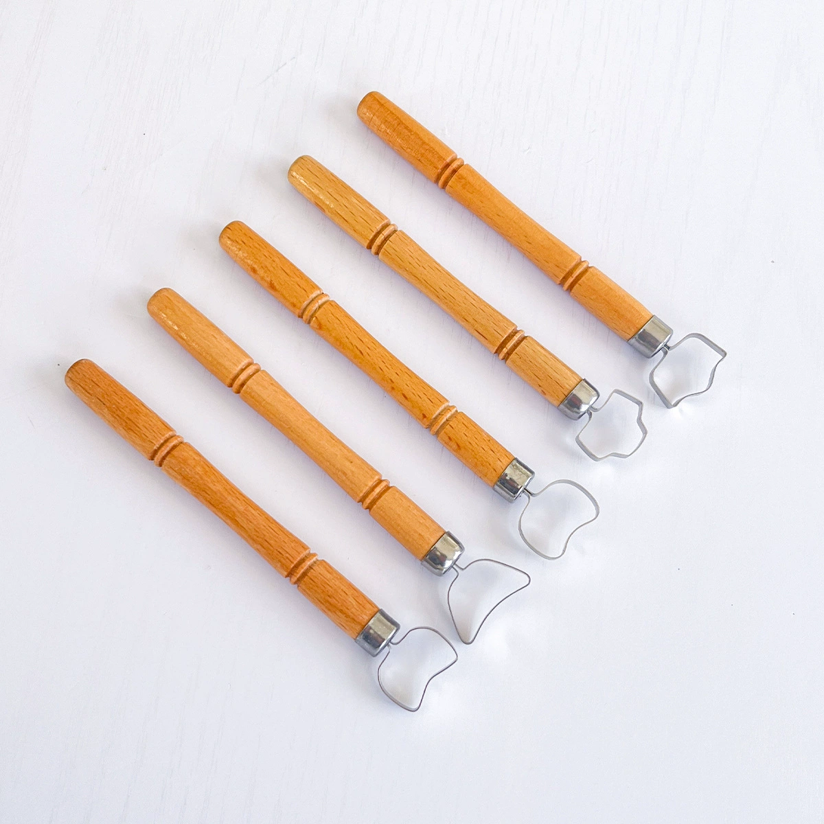 5 pottery handle tools, school pottery bar handmade tea cup water cup handle utensils, molded sculpture scraper