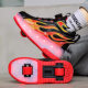 2024 cross-border children's heloo shoes two-wheeled girls breathable LED luminous shoes USB rechargeable outdoor sports skates