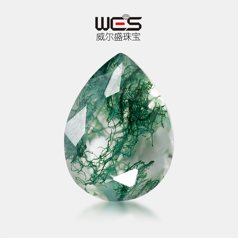 Трансграничный Специально для натуральных зеленых водорослей агат грушевидного острого дна