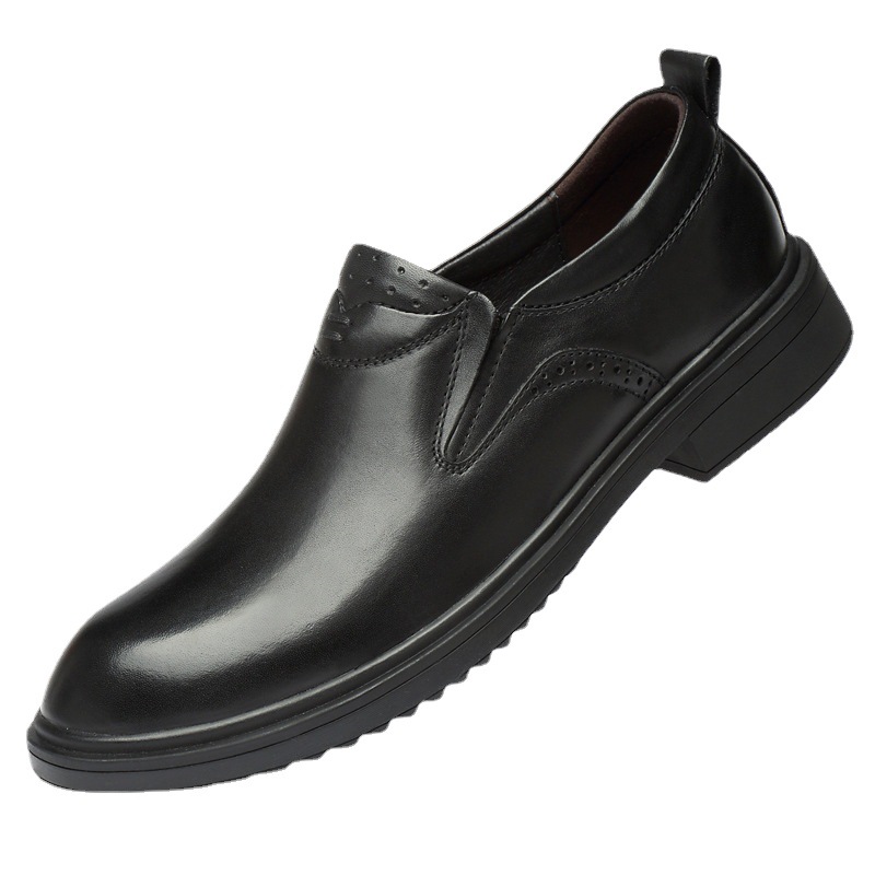 Men's Alligator Pattern Leather Shoes Round Toe Casual Formal_voghion.com