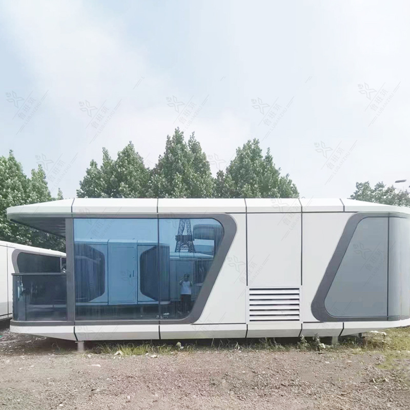 Contenedor de alta sensación alojamiento residencial al aire libre sitio escénico servicio de contenedor de red red estación postal estructura de acero cápsula espacial de ocio