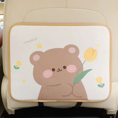 Bag Seat Back Storage – Chair back anti-kick pad - tulip-bear-short-anti-kick-pad