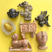 唐朝古都旅游文创冰箱贴磁贴西安洛阳神兽半面面具大香炉鼎伴手礼