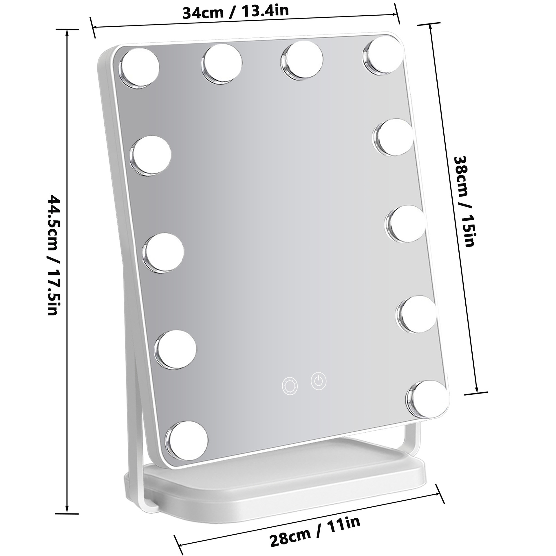 12 luces de Hollywood maquillaje espejo led bombillas de escritorio con lámparas de escritorio espejo salón de belleza profesional celebridad en línea