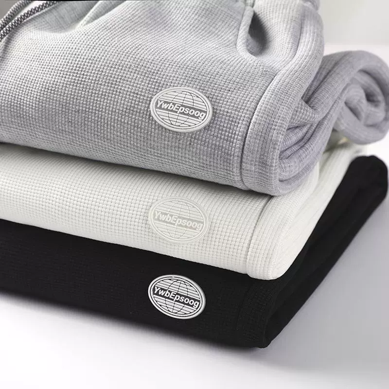 Женские свободные вафельные джоггеры, новые повседневные шаровары с этикеткой, спортивные штаны, весенние брюки