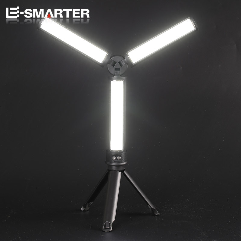 Transfronterizo nueva luz LED de inspección plegable con soporte de carga USB multifuncional reparación de automóviles luz de trabajo portátil