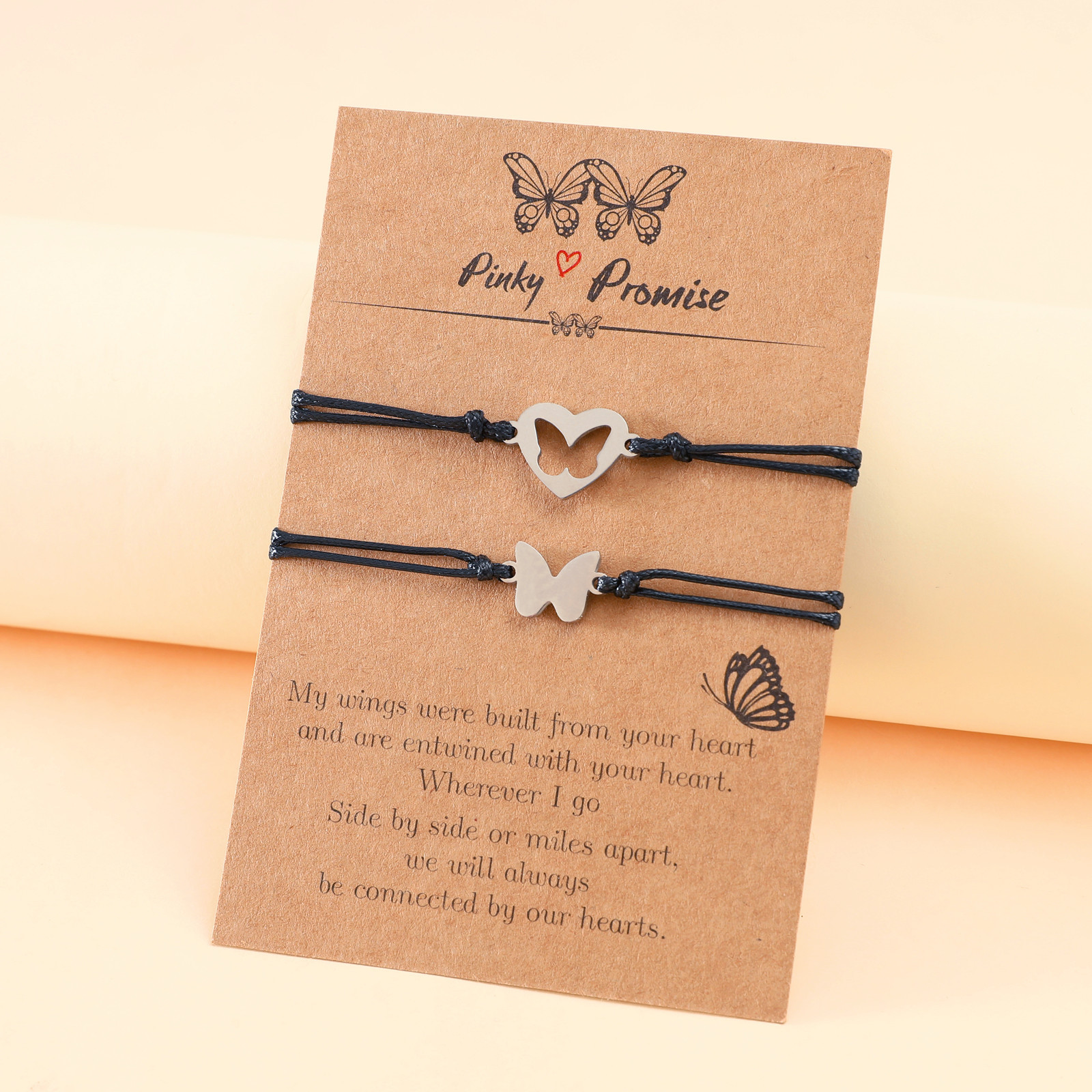 1 Piece Fashion Butterfly Stainless Steel Knitting Unisex Bracelets