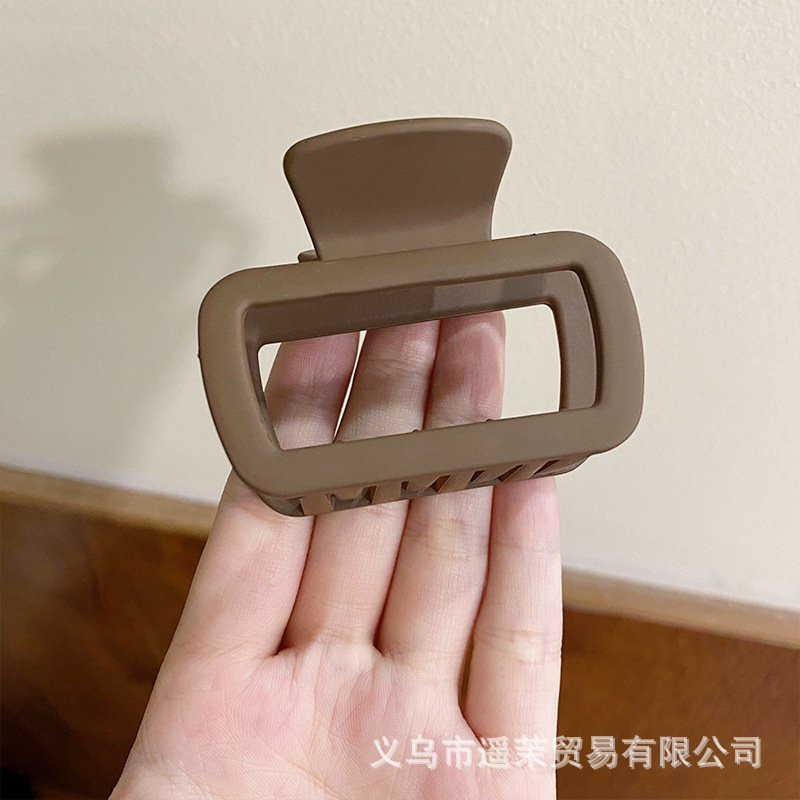 咖色磨砂抓夹女2025年新款发夹后脑勺大号发量多鲨鱼夹子发卡头饰|undefined