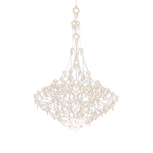 Hotel large overhead chandelier Italian villa model room duplex building sales department staircase designer LED lighting