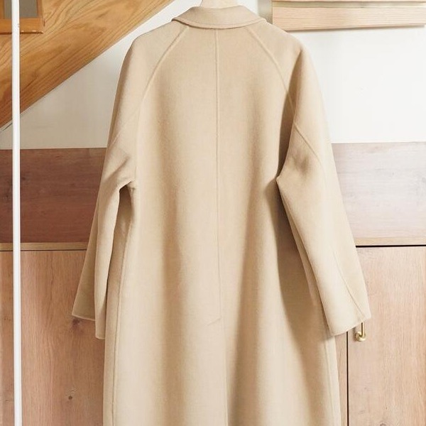 Long double-sided beige coat