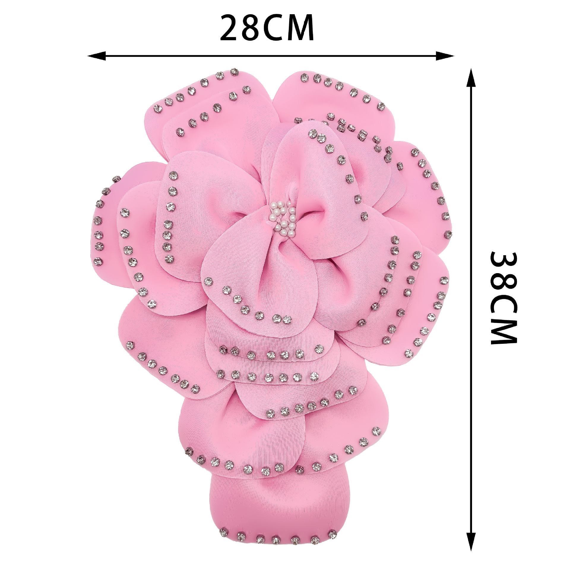 Nuevo estereoscópico multicapa tela de alta calidad flores grandes ropa DIY vestido tocado joyas para el cabello joyas de flores pectoral