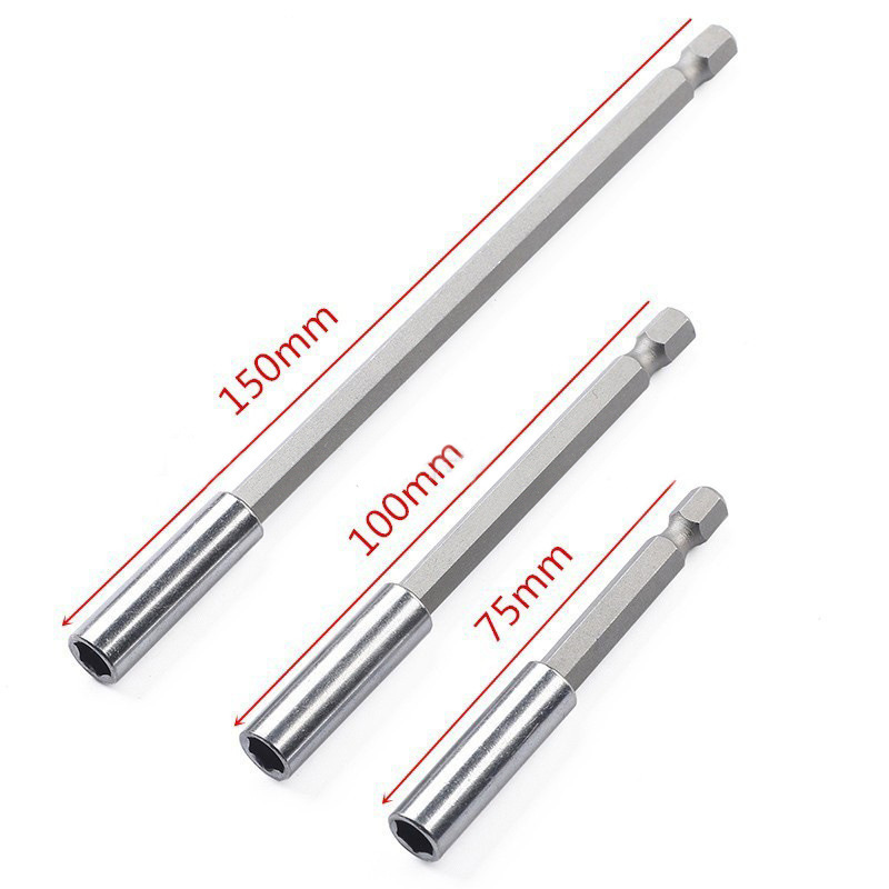 内六角 批头加长杆 批头加长套筒 1/4磁性风批头接杆 加长杆