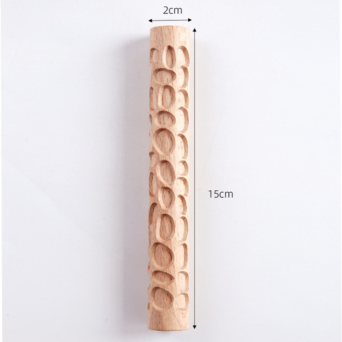 Pottery tools school children's pottery clay handmade wooden texture mud rolling embossed stick pattern rolling mud stick mud board wooden stick