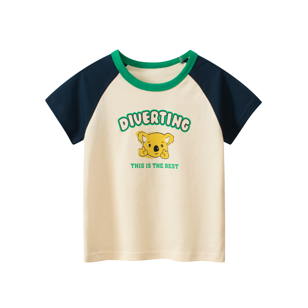 Nuevos productos de verano 2025 Ropa para niños Ropa para bebés Camiseta de dibujos animados de manga corta para niños Ropa para niños transfronteriza al por mayor