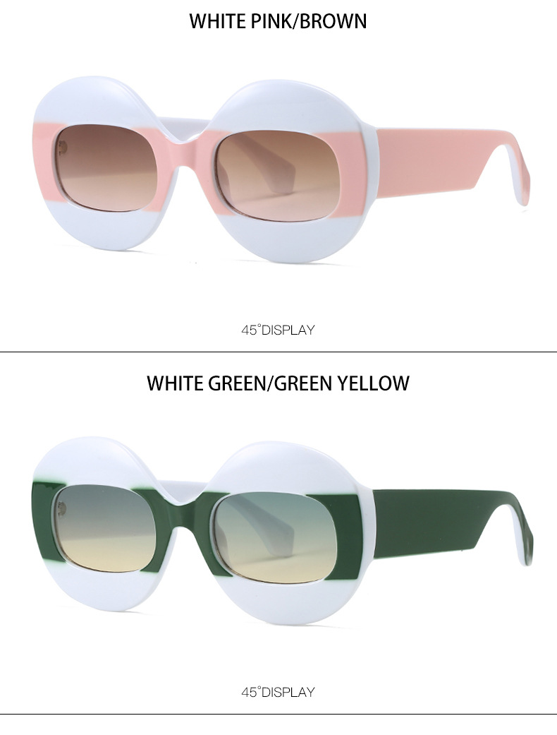 55g Weight Full Frame Glasses Structure Sunglasses Classification PC, UV400 Protection Lens Material Round Frame Glasses Style Daily Occasion Leopard Pattern Unisex Gender Patchwork Design Fashion Style Grey, Black Color Fashion Leopard PC UV400 Protection Round Frame Patchwork Full Frame Women's Sunglasses 9