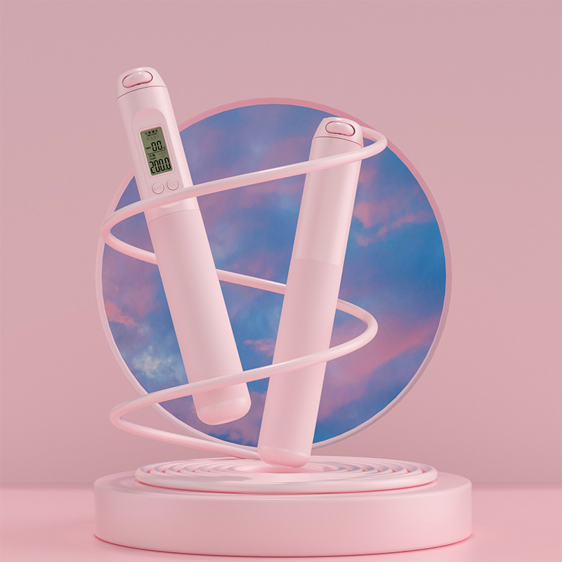 핑크색 긴 밧줄