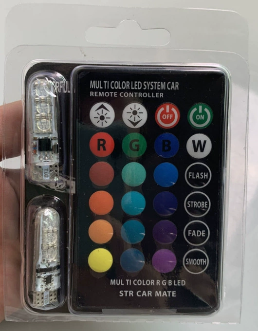 Авто светодиод T10RGB цветной ширина индикатор света. Свет индикатор ширины T10