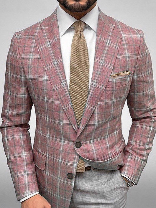 Trajes transfronterizos ordenados impresión de dos botones trajes casuales de hombre para trabajar con ropa ligera de negocios de hombre en stock