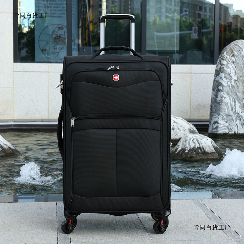 Swiss Army Knife Suitcase Men's Large-Capacity Extra-Large Password Box Women's Oxford Trolley Case Universal Wheel Expansion Suitcase